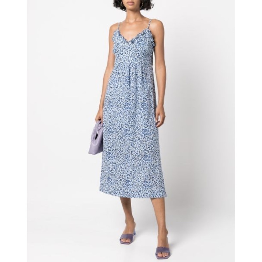 NWOT Baum Und Pferdgarten Adianna Leopard Print Organic Cotton Midi Dress